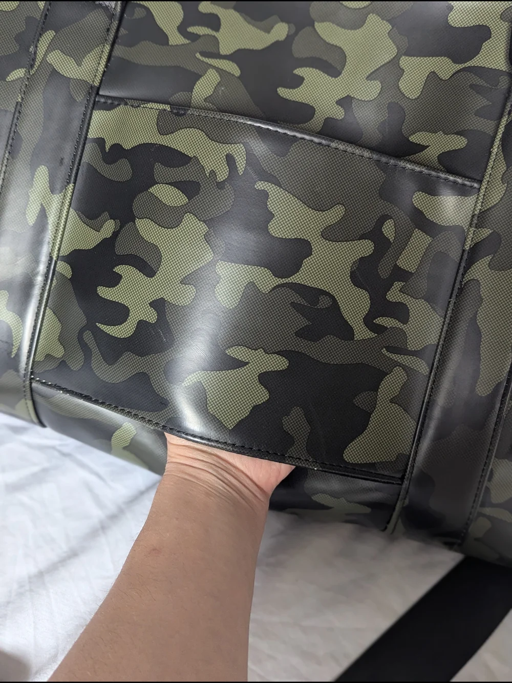 NWOT Duchamp London Rubberized Camo/Camp Tote Duffle Bag